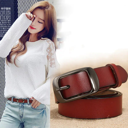 Women's Genuine Leather Belt - Versatile & Classic Style