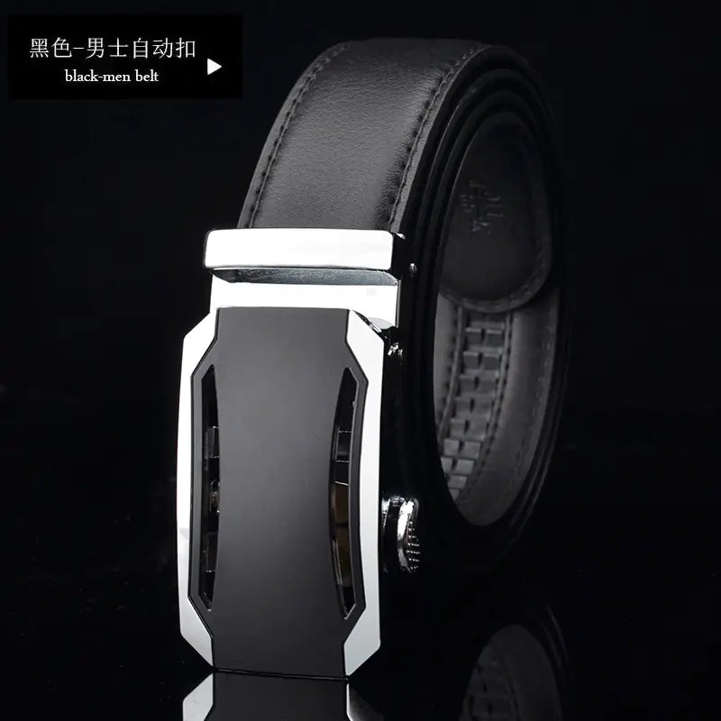 Men's Genuine Leather Automatic Buckle Belt