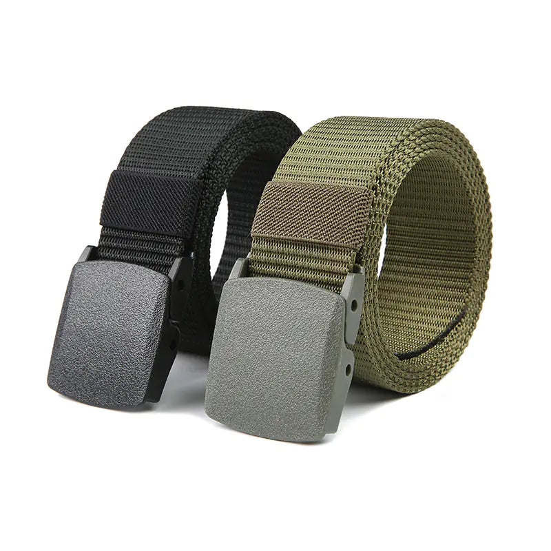 Men's Outdoor Canvas Belt with Automatic Buckle