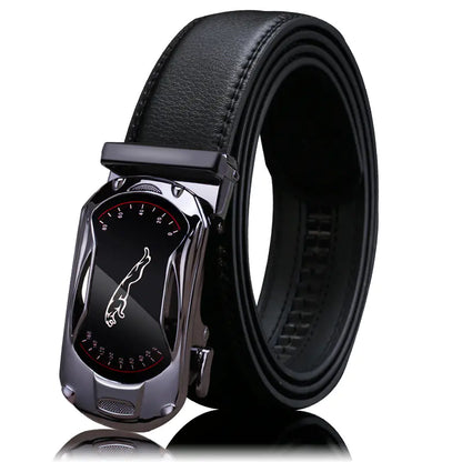 Men's Premium Leather Belt with Automatic Buckle