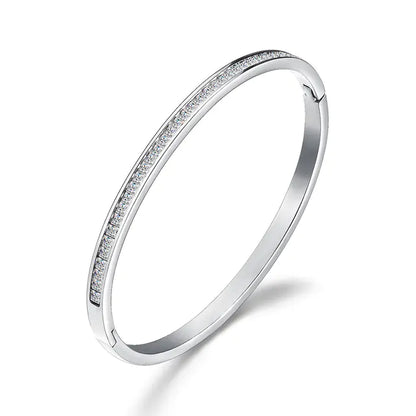 JeeMango Rose Gold Stainless Steel Cuff Bangle Bracelet