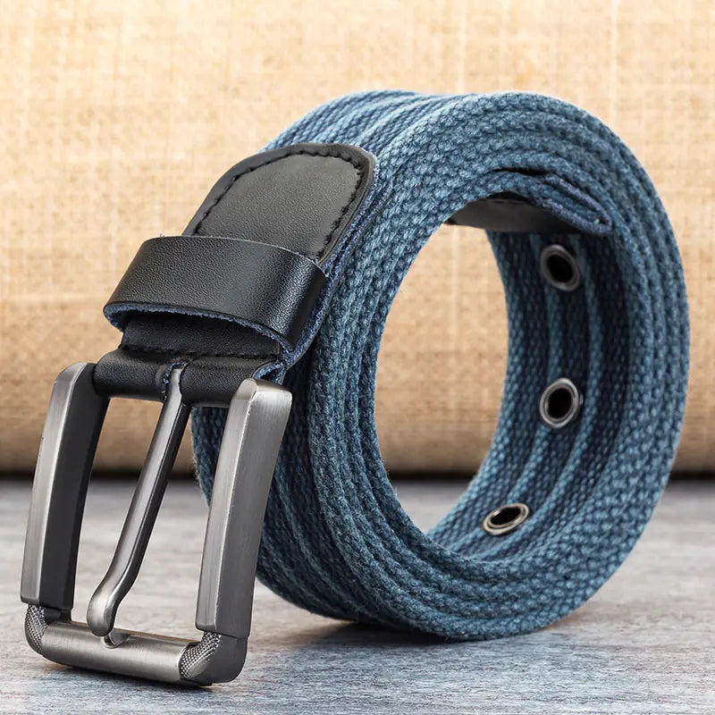 Men's Canvas Belt with Polyester Weaving - Wholesale