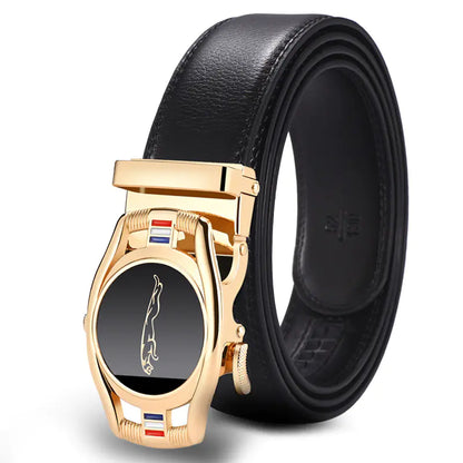 Men's Premium Leather Belt with Automatic Buckle