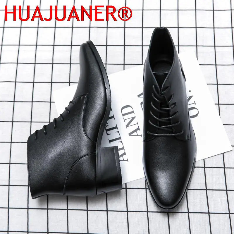 Elegant Men's Leather Dress Boots for Formal Occasions