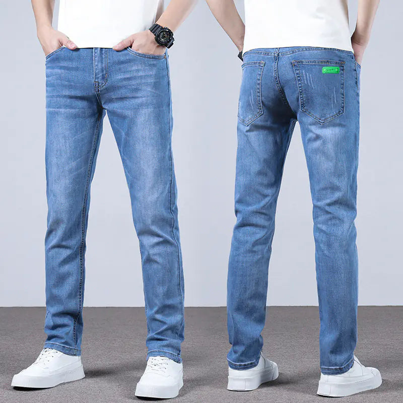 Slim Straight Stretch Jeans for Men