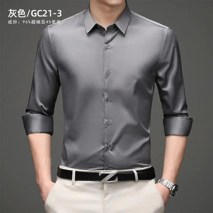 Men's Business Dress Shirt - Wrinkle-Free & Breathable