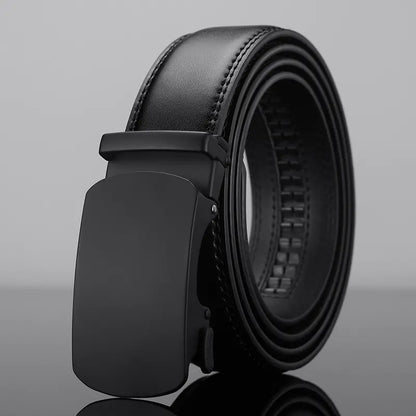 Men's Alloy Automatic Buckle Genuine Leather Belt