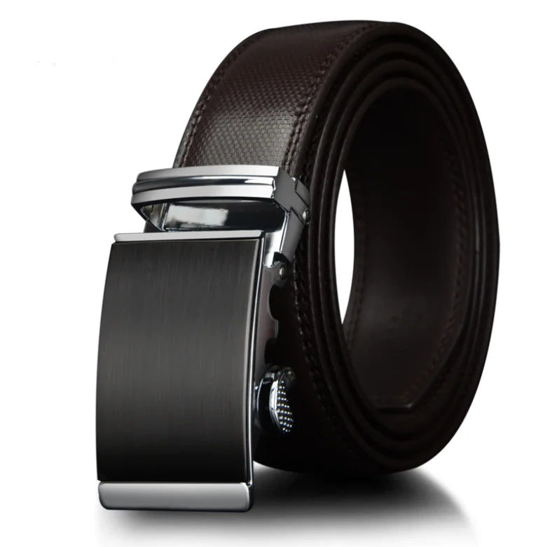 COWATHER Men's Genuine Leather Automatic Buckle Belt