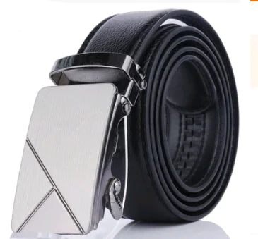Versatile Men's PU Leather Automatic Buckle Belt