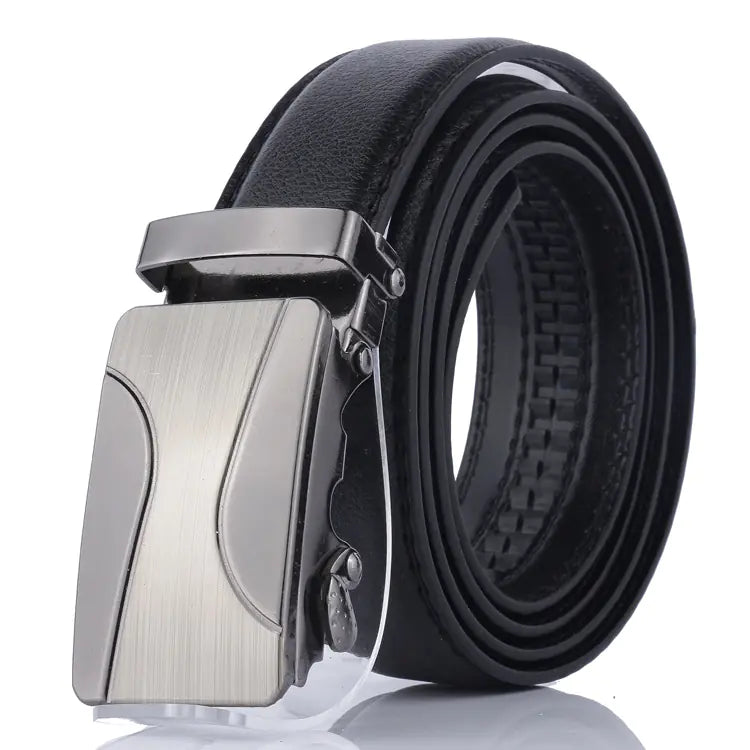 Versatile Men's PU Leather Automatic Buckle Belt
