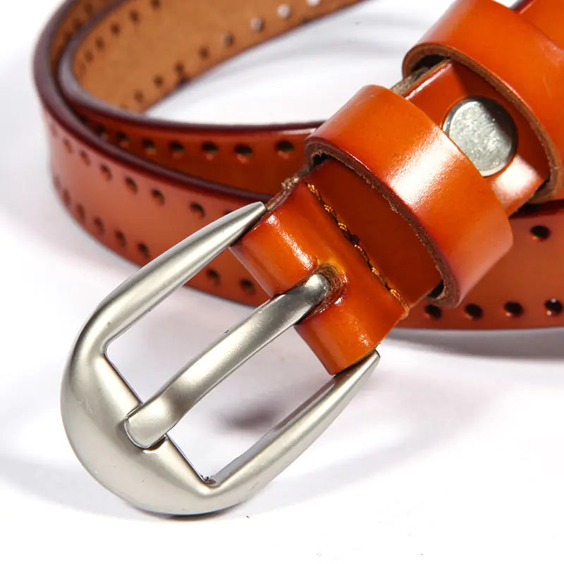 Women's Creative Hollow Leather Belt with Buckle