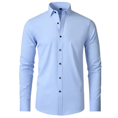 Men's Wrinkle-Resistant Stretch Dress Shirt (Slim Fit)