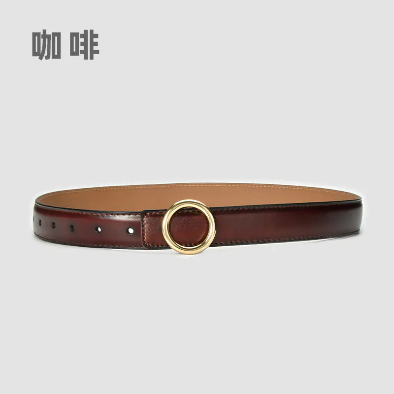 Fashionable Women's Genuine Leather Belt for Jeans