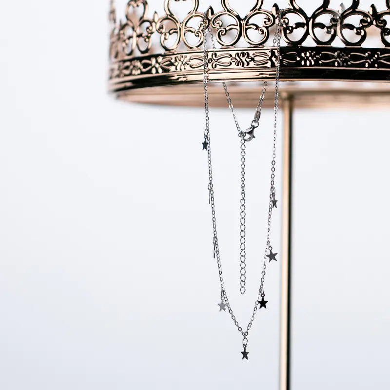 S925 Silver Star Necklace for Women - Trendy Design