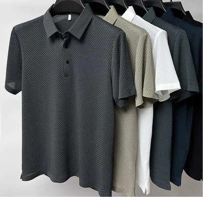 Men's Ice Silk Mesh Polo T-Shirt