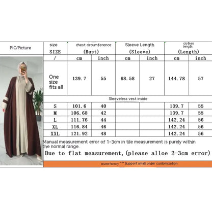 Two-Piece Abaya Long Dress