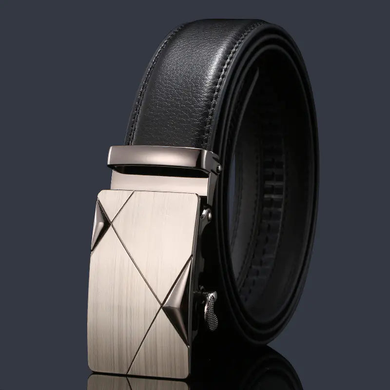 Men's Premium Leather Belt with Automatic Buckle