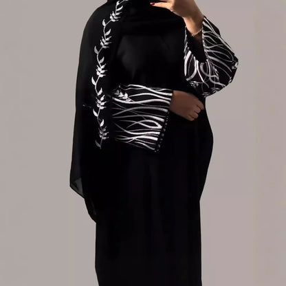 Embroidery Outerwear Abaya Robe