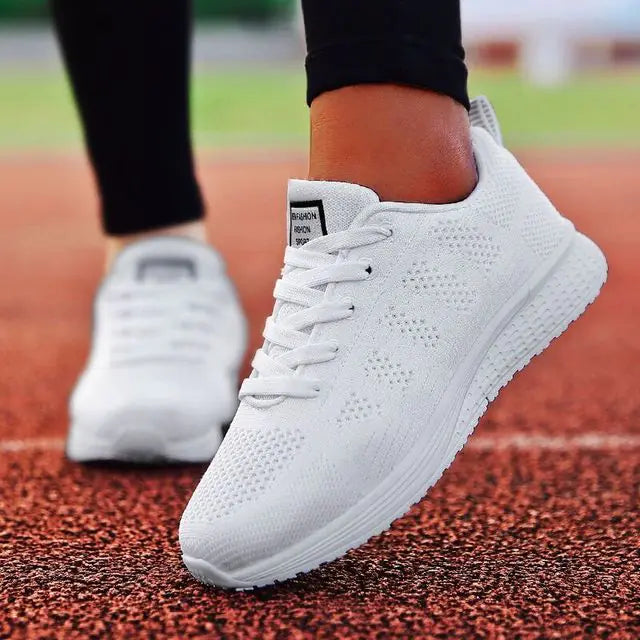 Women's Casual Mesh Flat Sneakers for Walking