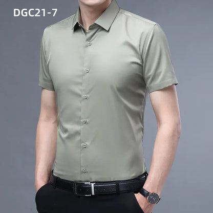 Men's Business Dress Shirt - Wrinkle-Free & Breathable