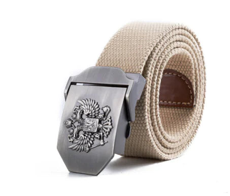 Camouflage Tactical Canvas Belt with Woven Design