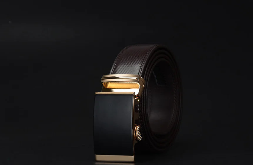 COWATHER Men's Genuine Leather Automatic Buckle Belt