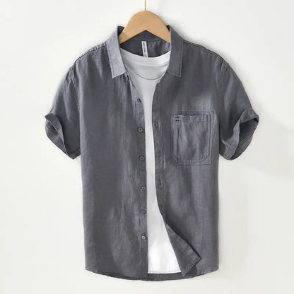 Summer Casual Loose Linen Short Sleeve Shirt