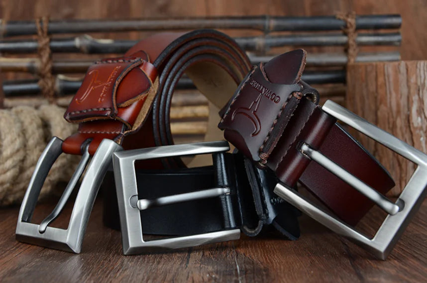 COWATHER Genuine Leather Casual Business Men's Belt