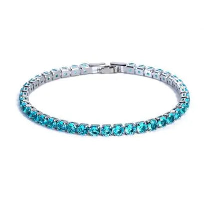 Gemstone Bracelet with Drill Design and Bangle Style