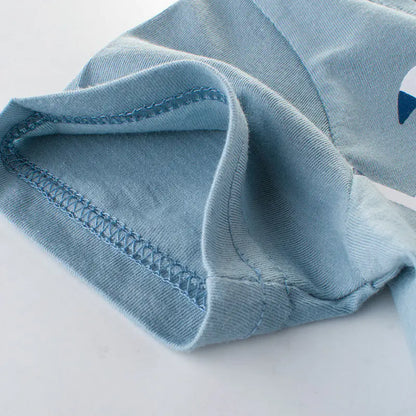 Cotton Cartoon Bear Short-Sleeve T-Shirt for Boys