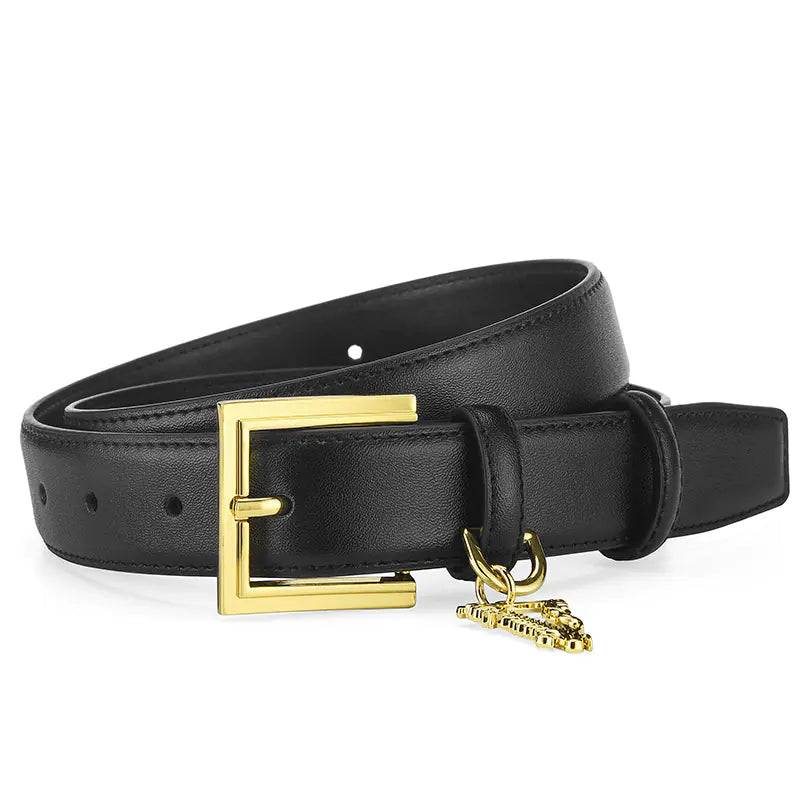Women's Leather Belt with Minimalist Design
