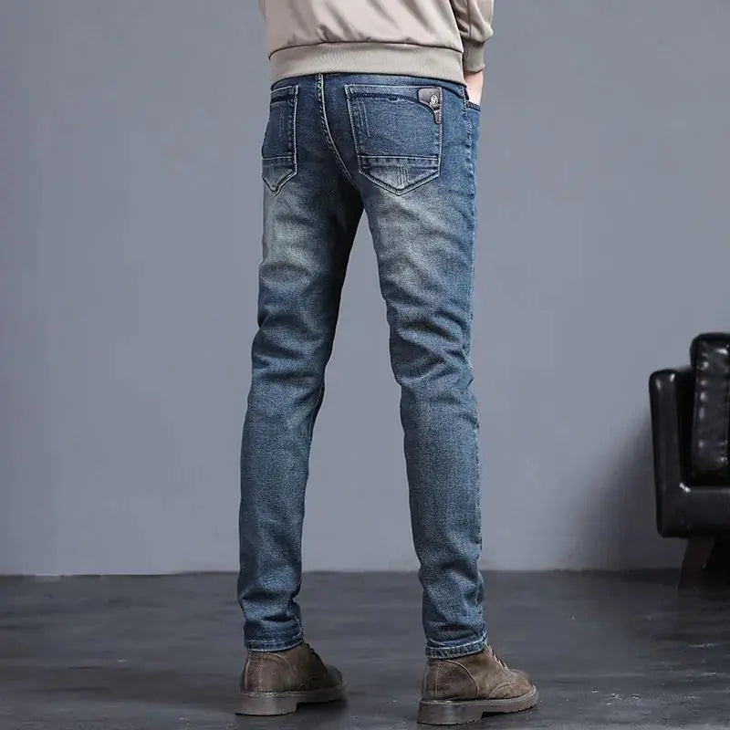 Slim Straight Stretch Washed Men's Jeans