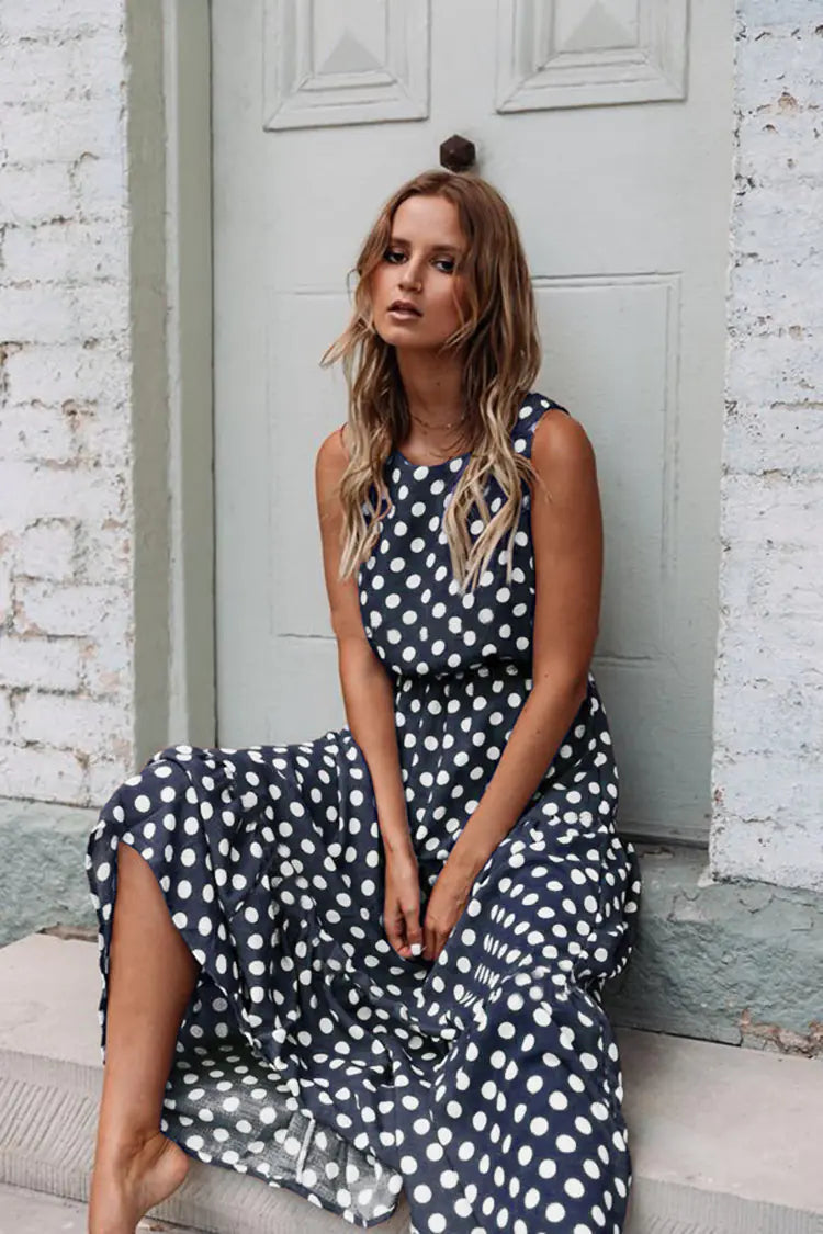 Fashion Floral Polka Dot Dress