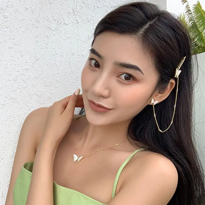 Luxury Vintage Butterfly Necklace & Earring Set