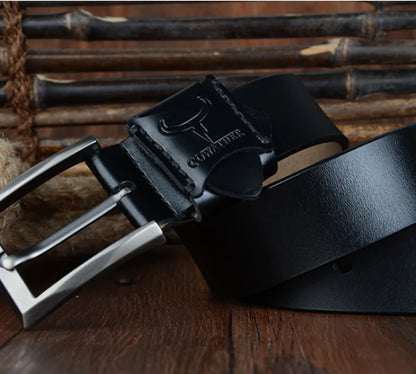 COWATHER Genuine Leather Casual Business Men's Belt