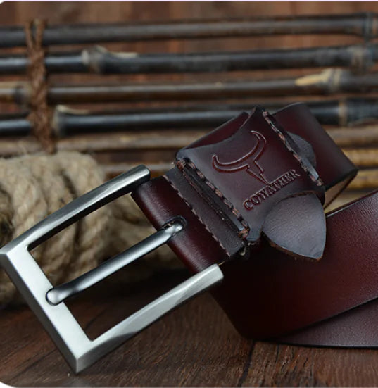 COWATHER Genuine Leather Casual Business Men's Belt