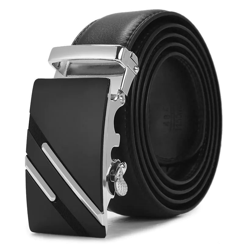 Genuine Leather Automatic Buckle Belt for Men