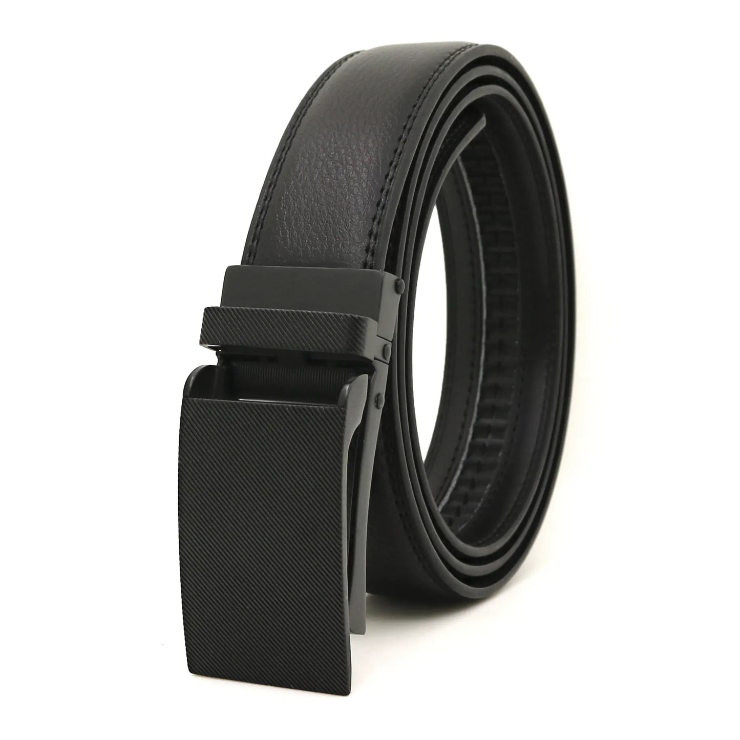 Men's Automatic Buckle Leather Belt - Genuine Cowhide
