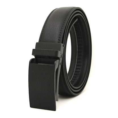 Men's Automatic Buckle Leather Belt - Genuine Cowhide