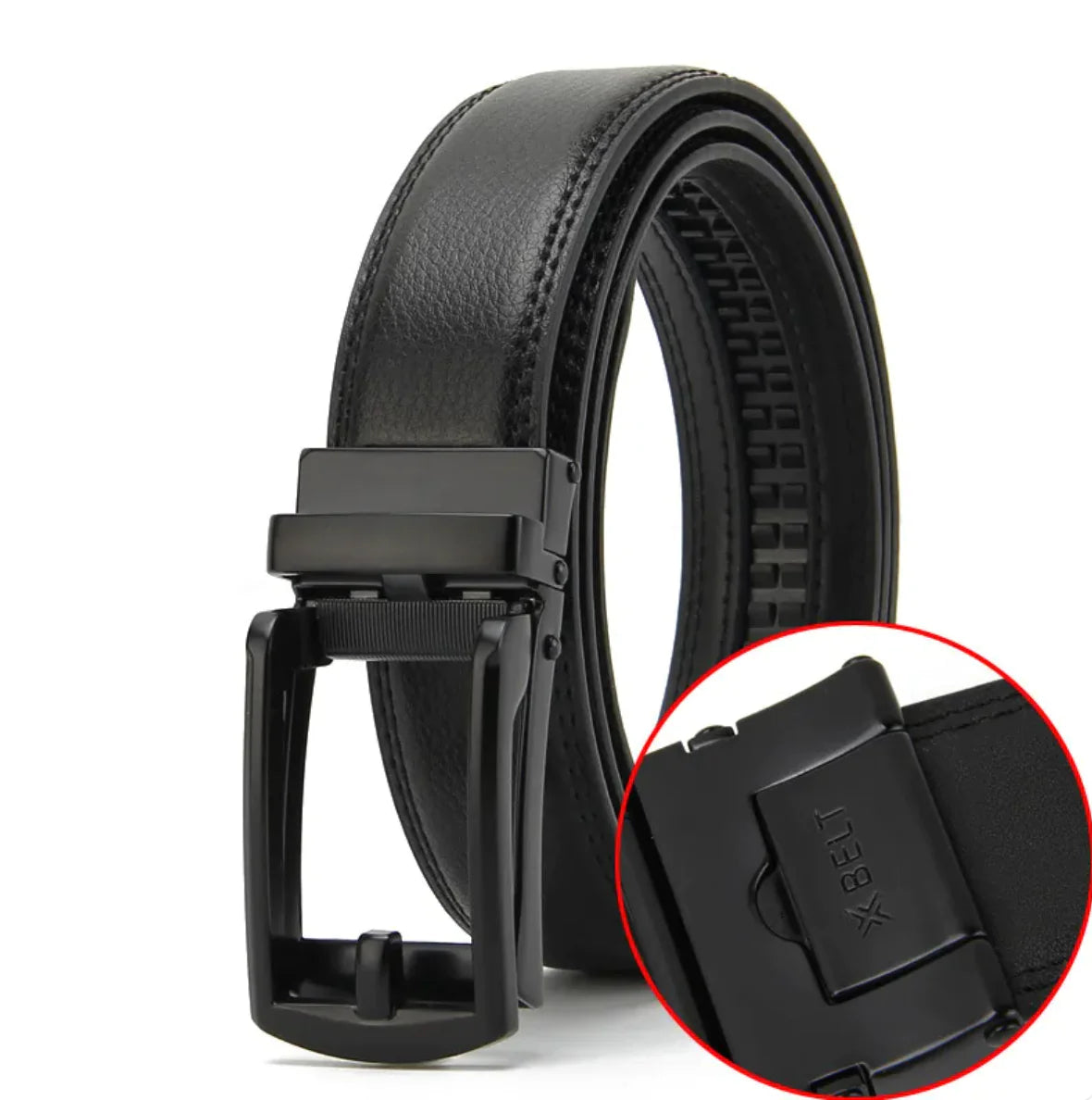 Genuine Leather Automatic Buckle Belt