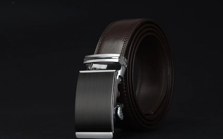 COWATHER Men's Genuine Leather Automatic Buckle Belt