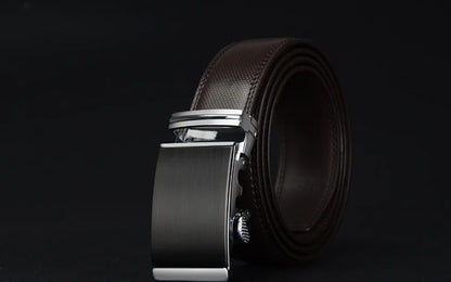 COWATHER Men's Genuine Leather Automatic Buckle Belt