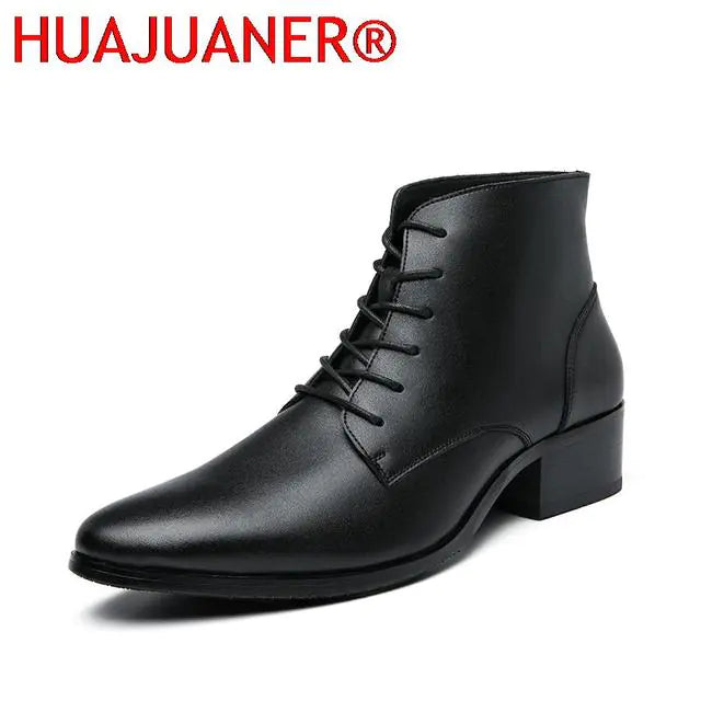 Elegant Men's Leather Dress Boots for Formal Occasions