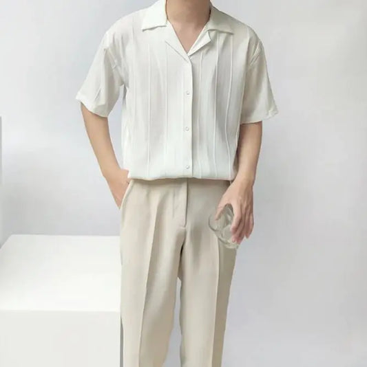 Casual Niche Short Sleeve Loose Fit Shirt Shirt