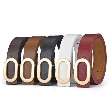 Women's Korean Style Casual Smooth Buckle Belt