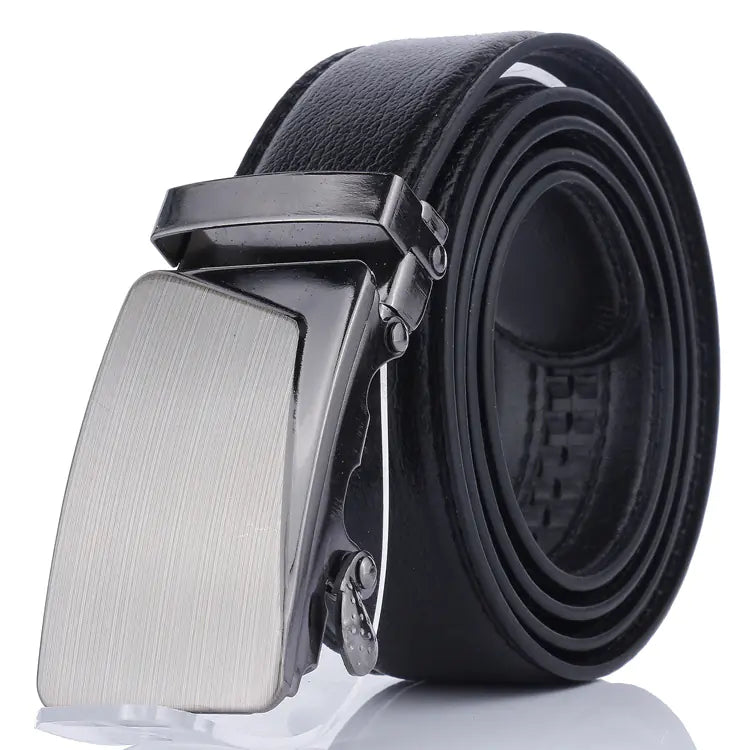 Men's Automatic Buckle Leather Belt for Youth