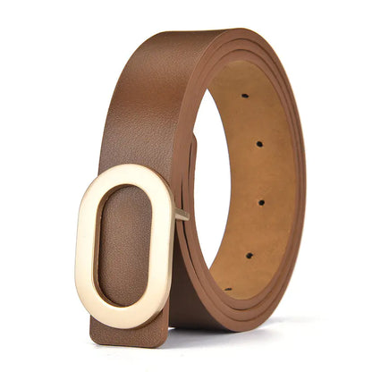 Women's Korean Style Casual Smooth Buckle Belt