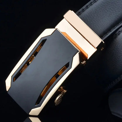Men's Genuine Leather Automatic Buckle Belt