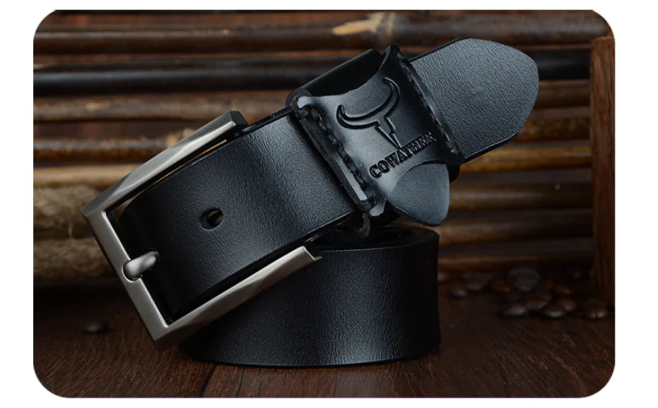 COWATHER Genuine Leather Casual Business Men's Belt