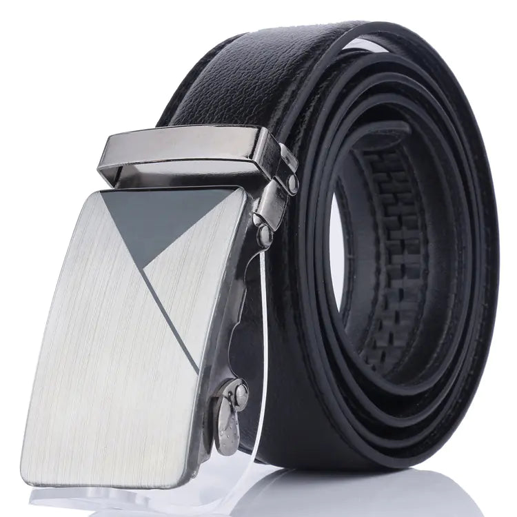 Men's Automatic Buckle Leather Belt for Youth